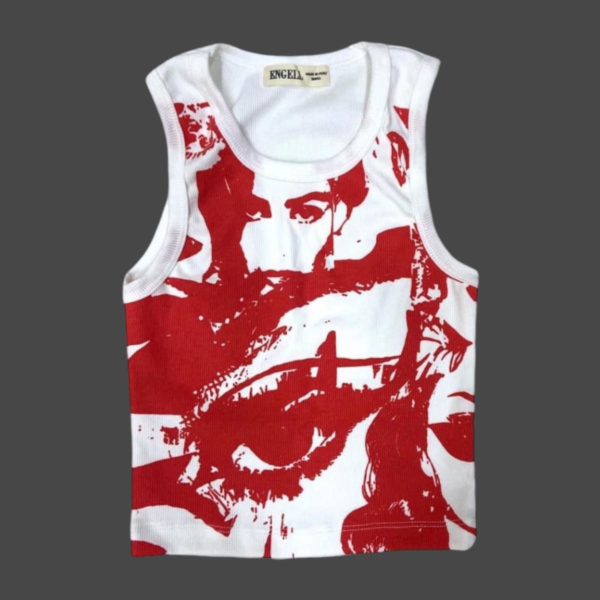 ENGELL - TOP MADY ROJO DE RIB DE ALGODÓN MANGA 0