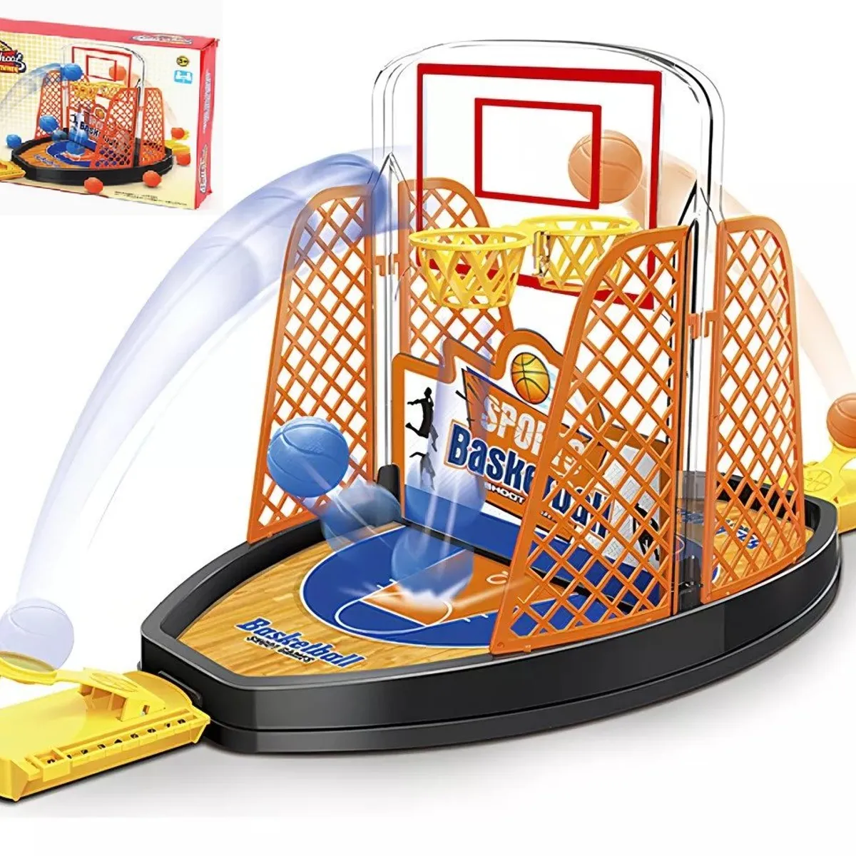 GENERICO - Juego Baloncesto Básquet de Mesa  Para 2 Jugadores