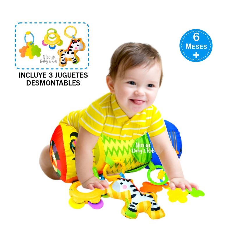 BABY - Juguete Rodillo para la Estimulación de Gateo del Bebé AZUL