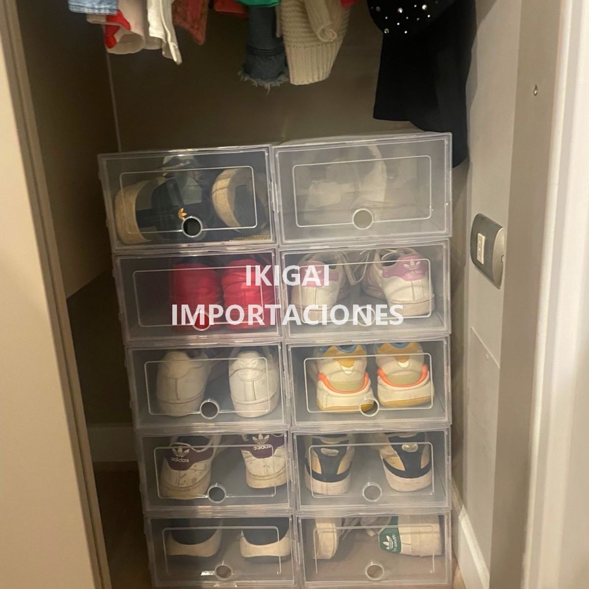 GENERICO - Pack De 10 Organizadores Transparentes De Zapatos De Material Ligero