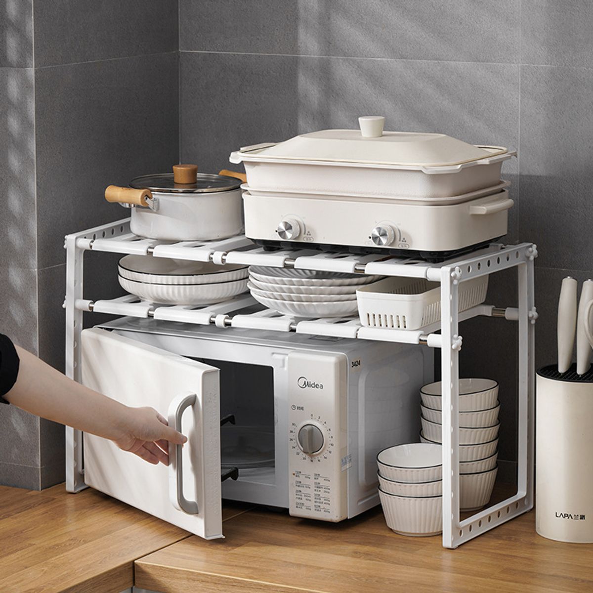 GENERICO - Estante Extendible Multifuncional De Dos Niveles