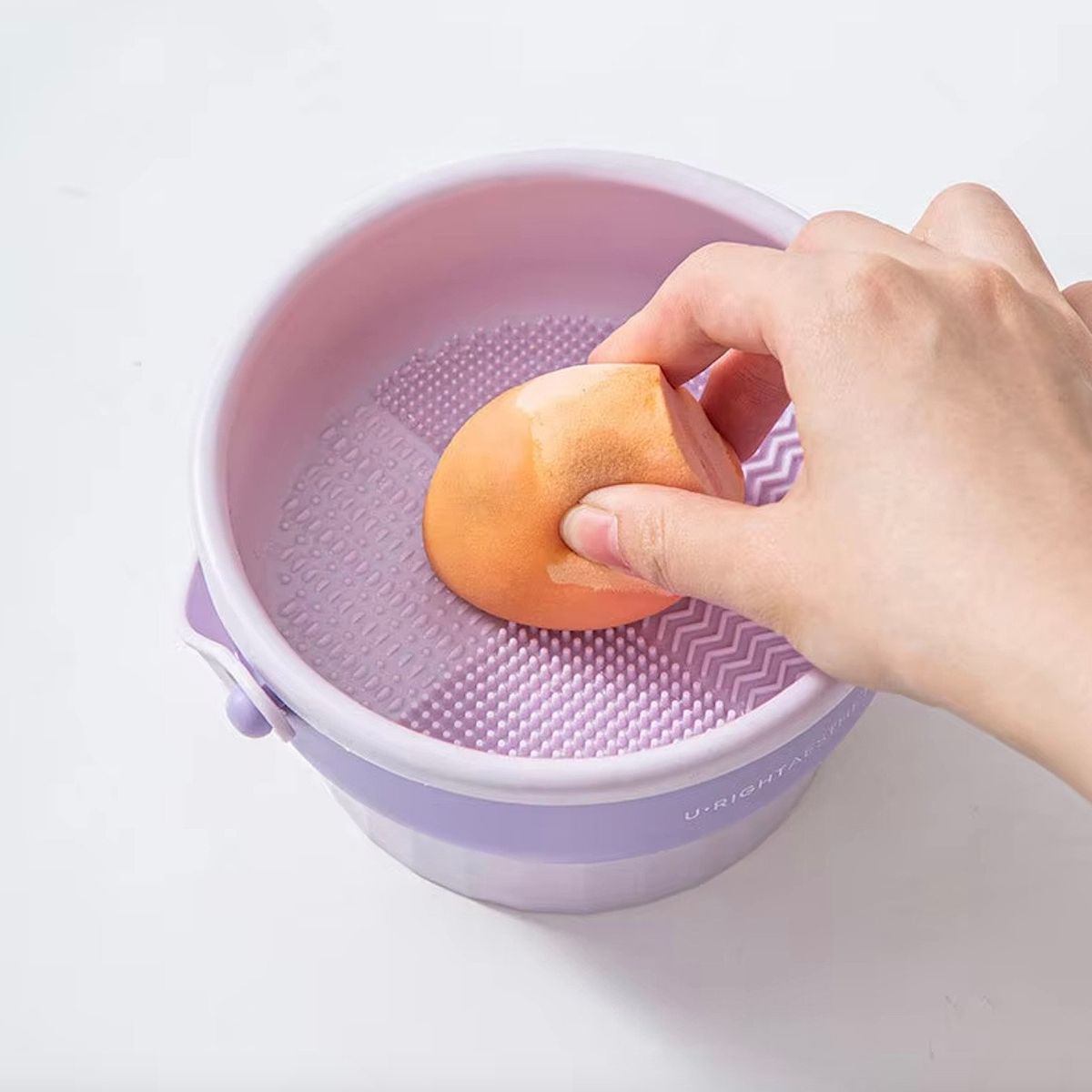 GENERICO - Limpiador de Brochas 3 en 1 con Soporte de Secado Lavanda