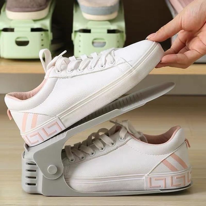 GENERICO - Pack x 10 Organizadores Ajustables De Zapatos - Color Gris