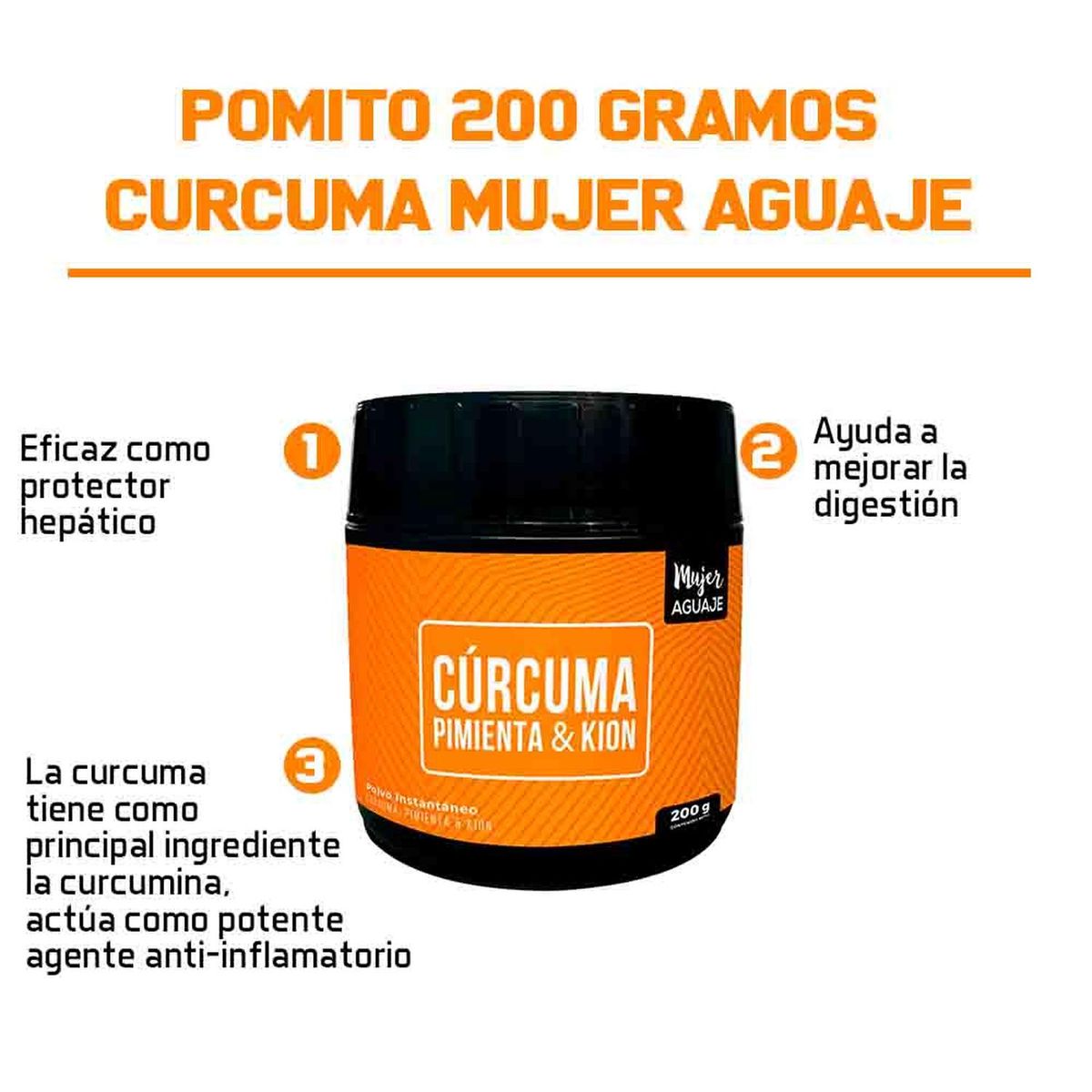 MUJER AGUAJE - Cúrcuma, Pimienta y Kion Mujer Aguaje 200 g - Pack x 2