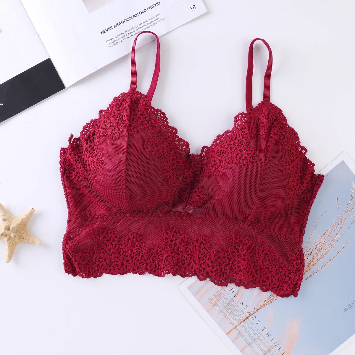 GENERICO - PACK DE 3 BRALETTES CON ENCAJE FRANCES