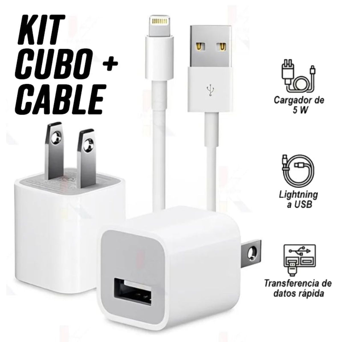 GENERICO - Cargador Completo Compatible Para Iphone 5w