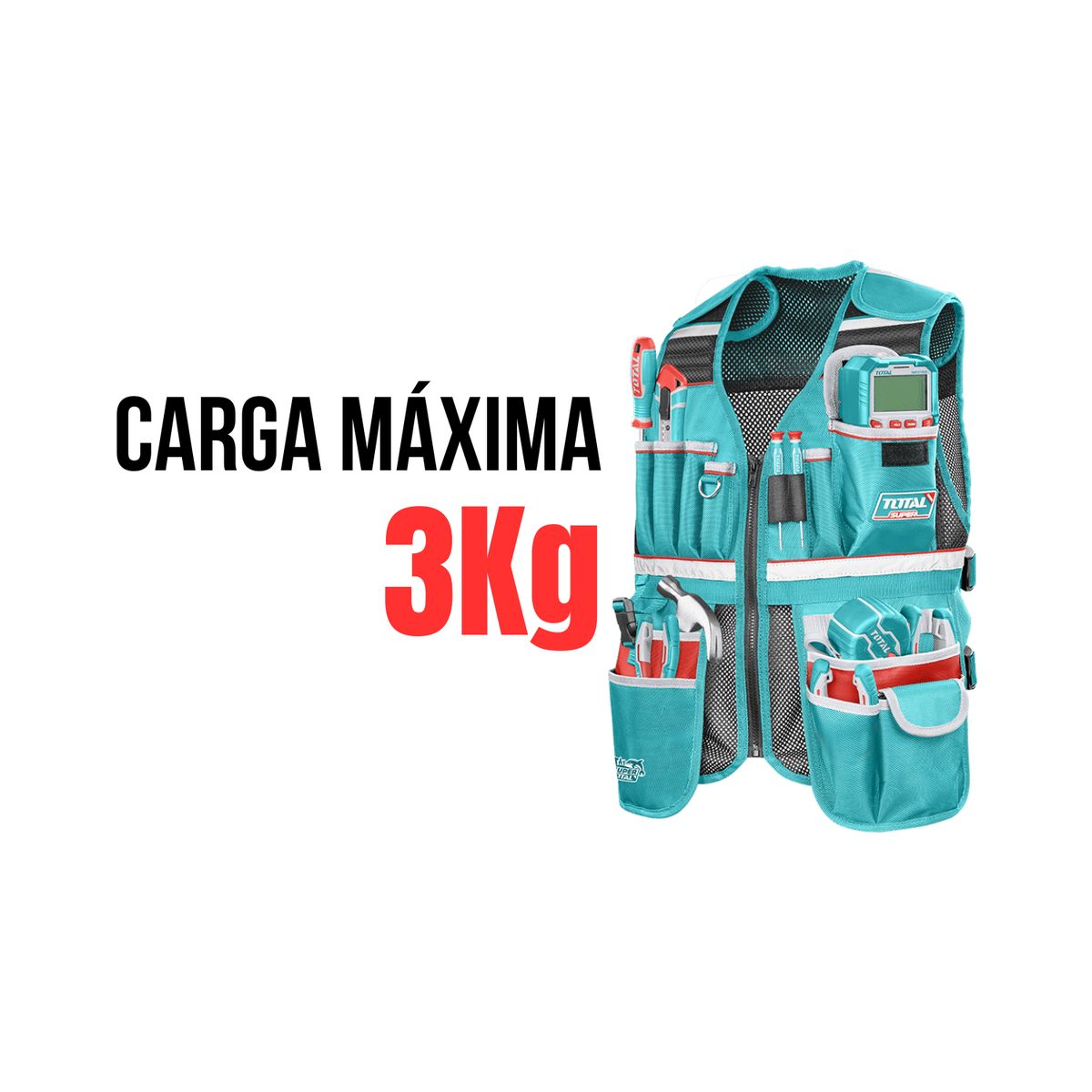 TOTAL TOOLS - Chaleco porta herramientas Total