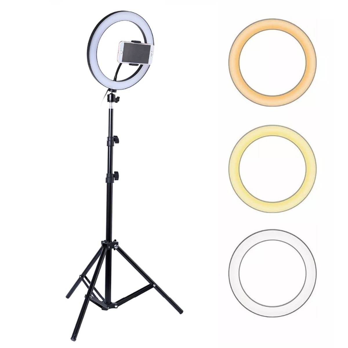 GENERICO - Aro De Luz Led 26 Cm + Trípode 1.6 Mts Fotos Videos