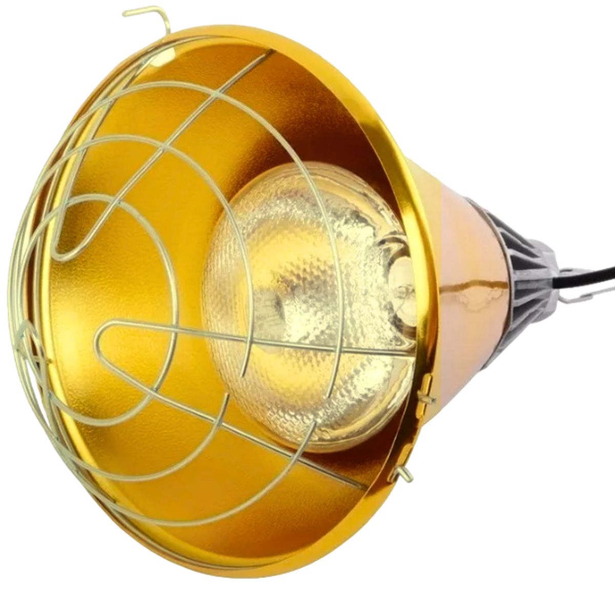 GENERICO - Lámpara protector mediano de foco infrarrojo de aluminio para granja