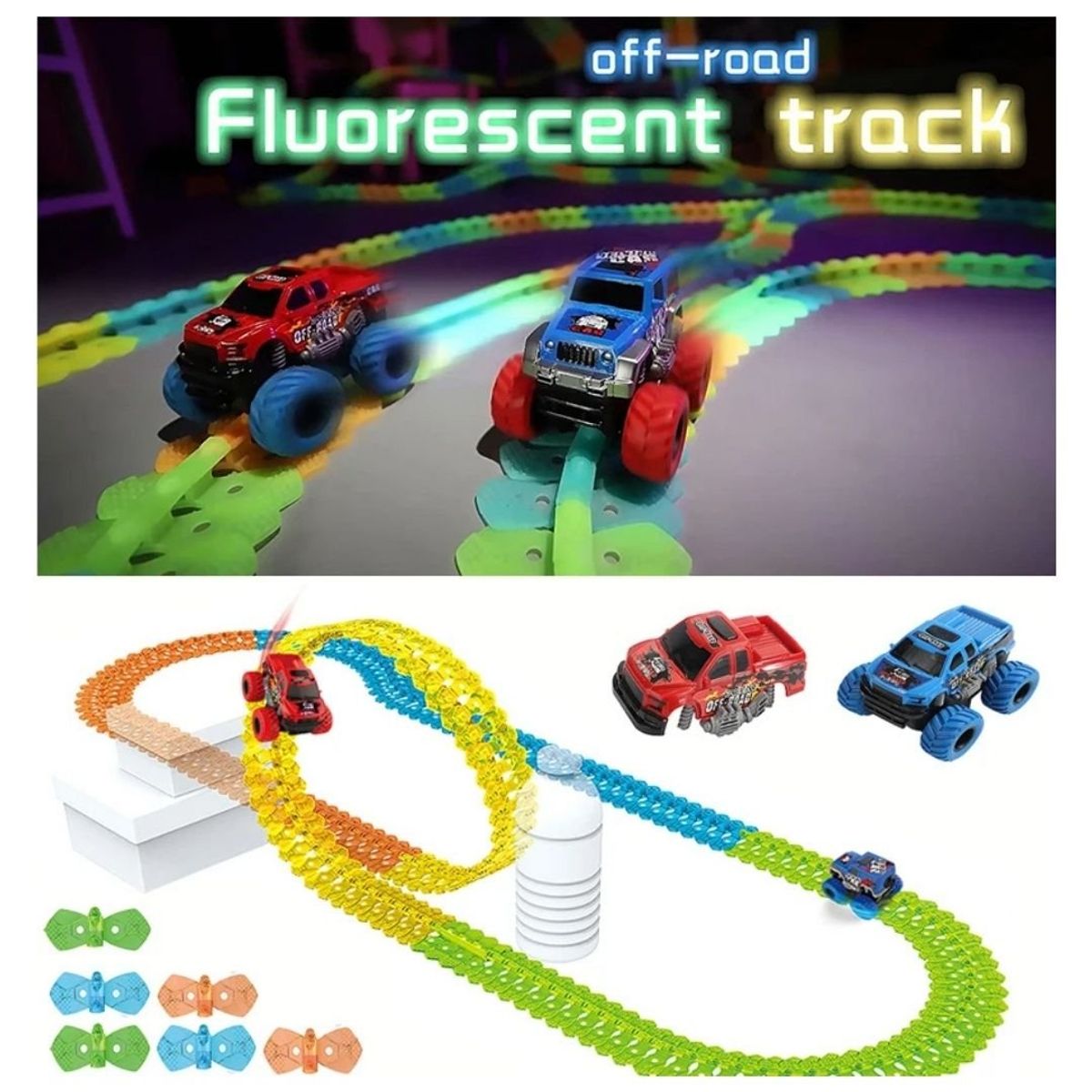 GENERICO - Juguete Pista De Carreras Neón Zero Gravity 96 Pzs
