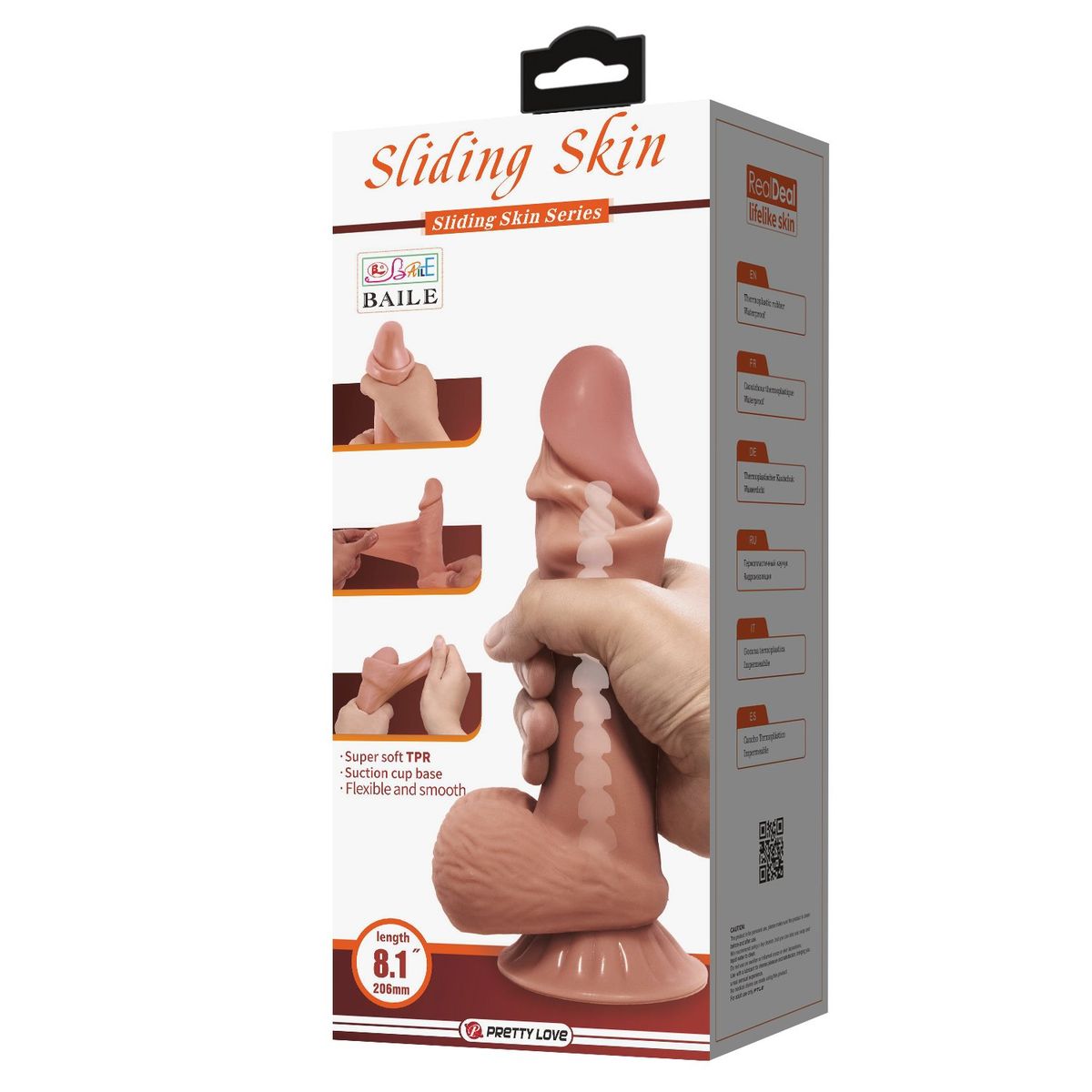 BAILE - Dildo Realista Piel Deslizante Articulado 21.8 cm Ø 4.6 cm Consolador