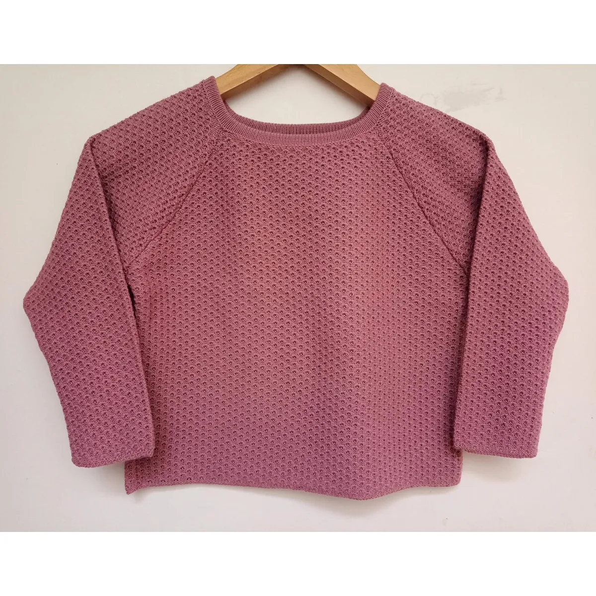 GENERICO - Chompa Waffle Crop de Niña