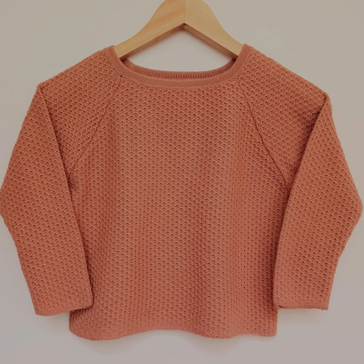 GENERICO - Chompa Waffle Crop de Niña