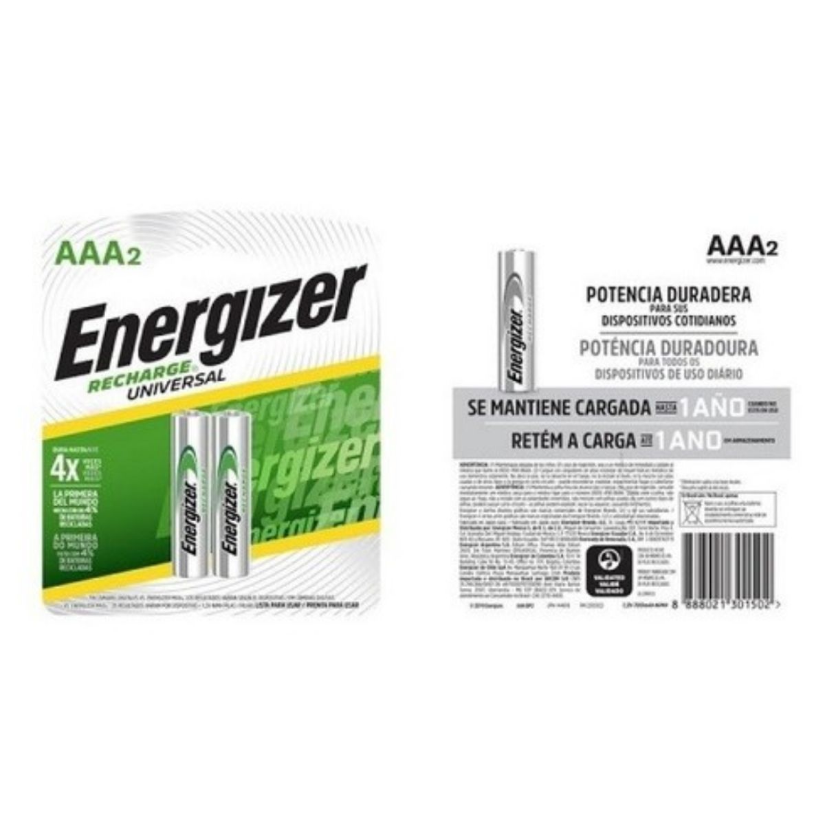 ENERGIZER - Pack Promo Pilas Recargables Energizer Aaa 700mAh
