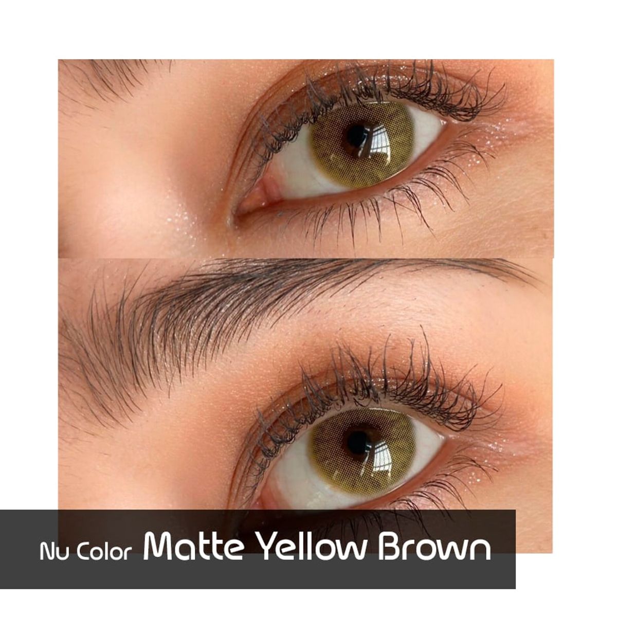 NU COLOR - Lentes de contacto Nu Color Matte Yellow Brown