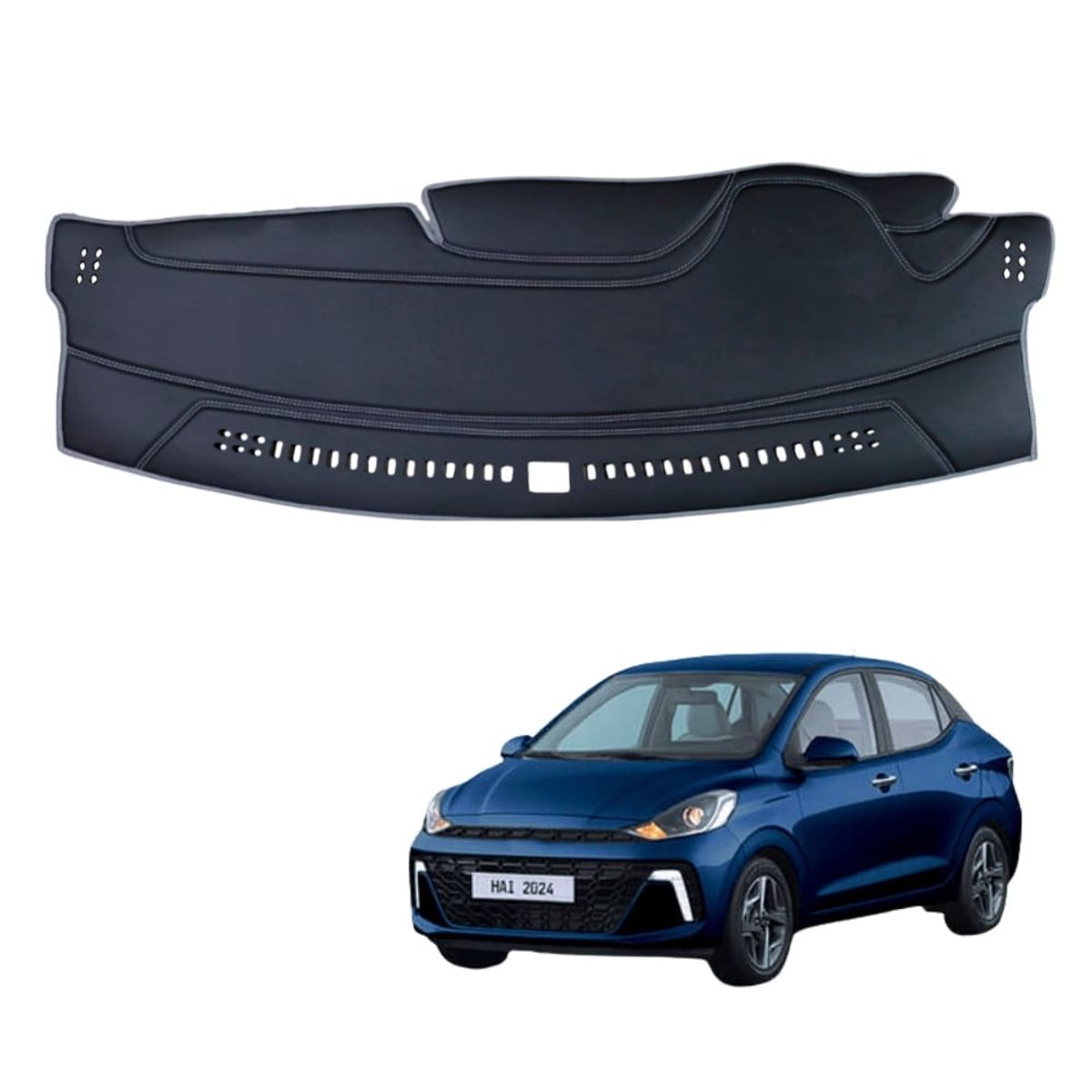 TECGO - PROTECTOR DE TABLERO TIPO HYUNDAI GRAND I10 2024 TACTO CUERO