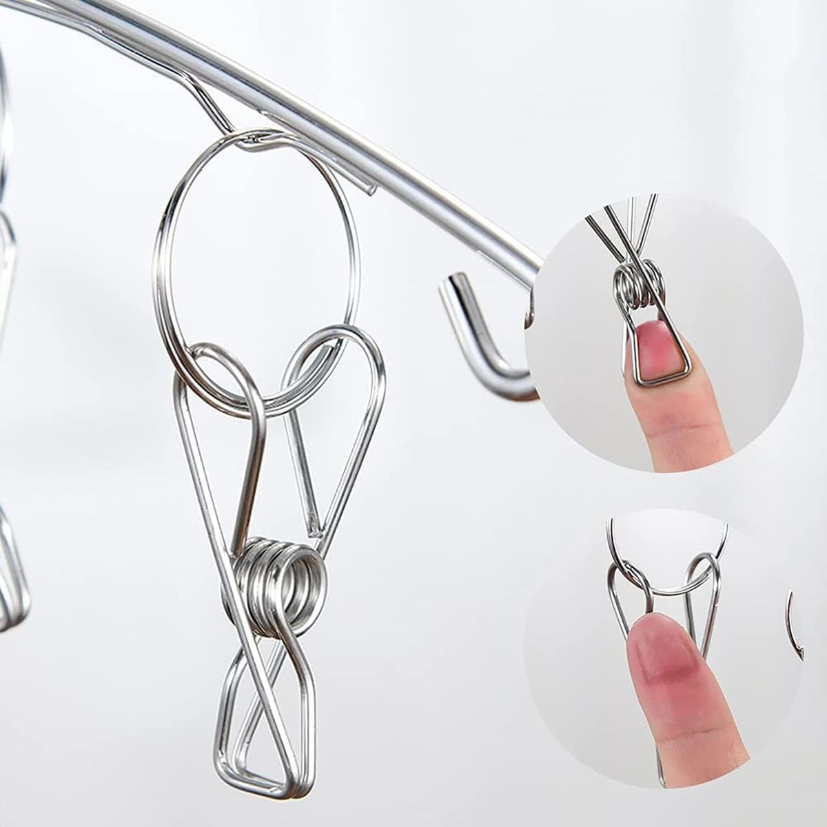 GENERICO - Pack X2 Colgador De Ropa Secador Colgante 10 Ganchos Clips