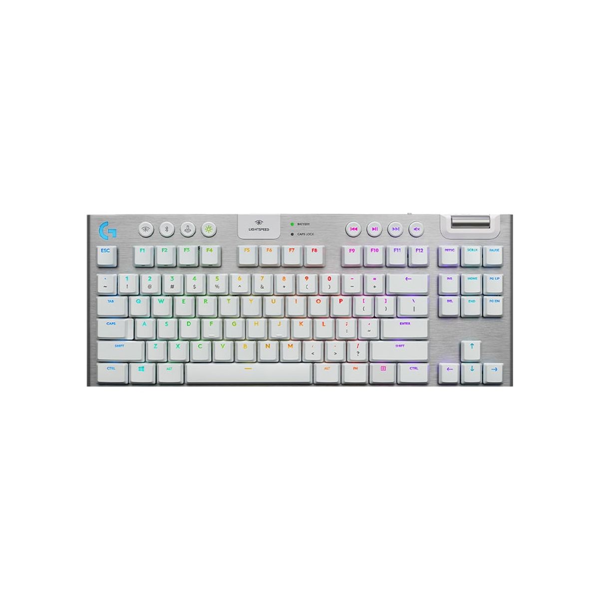 LOGITECH - Teclado Gamer Logitech G915 TKL Inalámbrico Mecánico Blanco