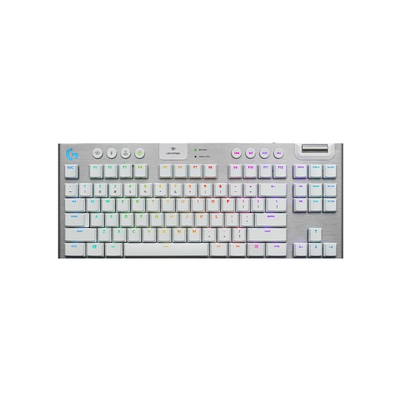 LOGITECH - Teclado Gamer Logitech G915 TKL Inalámbrico Mecánico Blanco