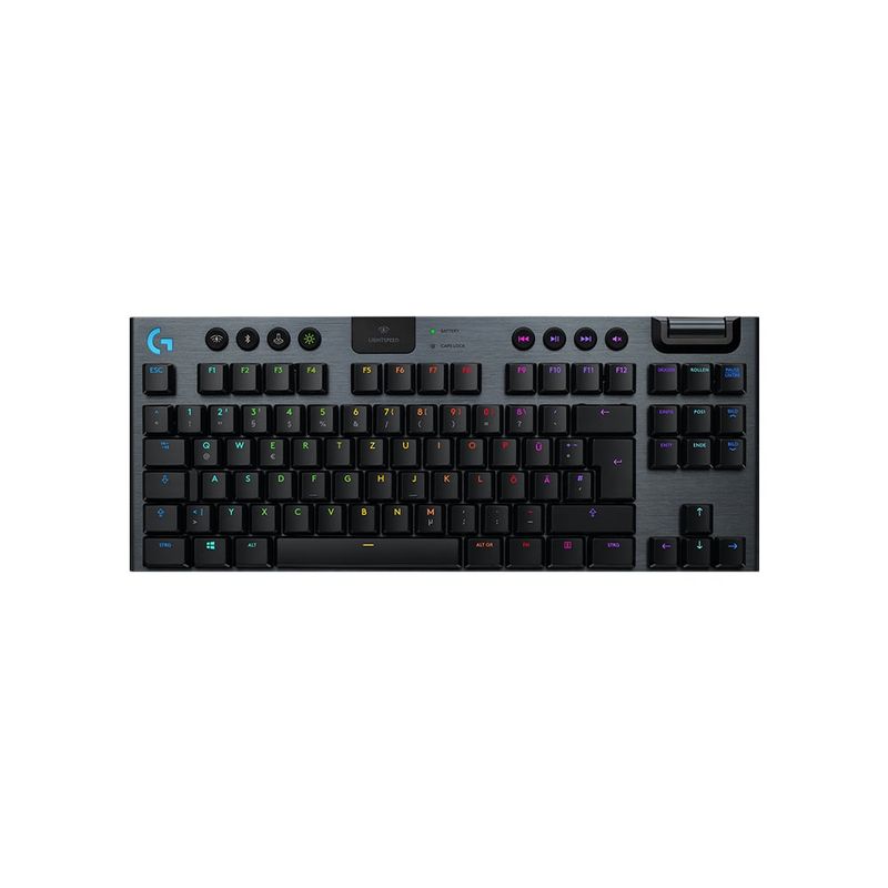 LOGITECH - Teclado Gamer Logitech G915 TKL Inalámbrico Mecánico Negro