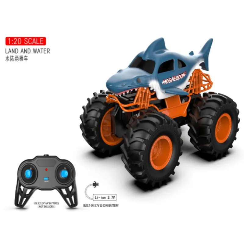 Monster Trucks Coche Teledirigido De TiburÃ³n Camión Monstruo Coche TiburÃ³n Teledirigido Coche Radiocontrol