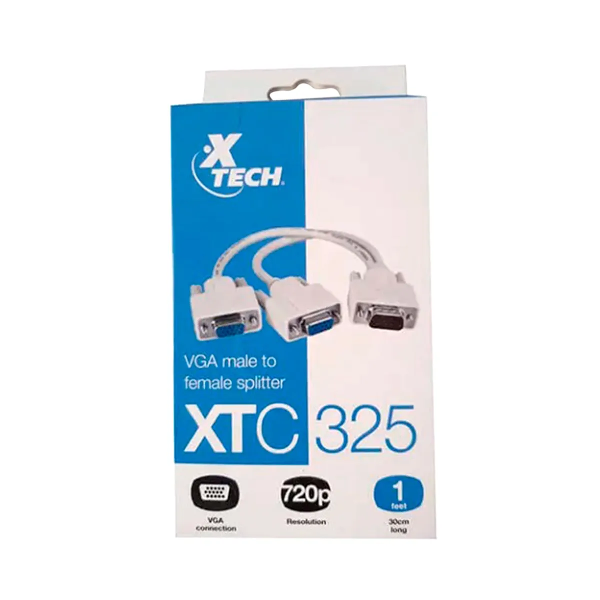 XTECH - CABLE XTECH MULTIPLE VGA MACHO A 2 - VGA HEMBRA PN XTC-325