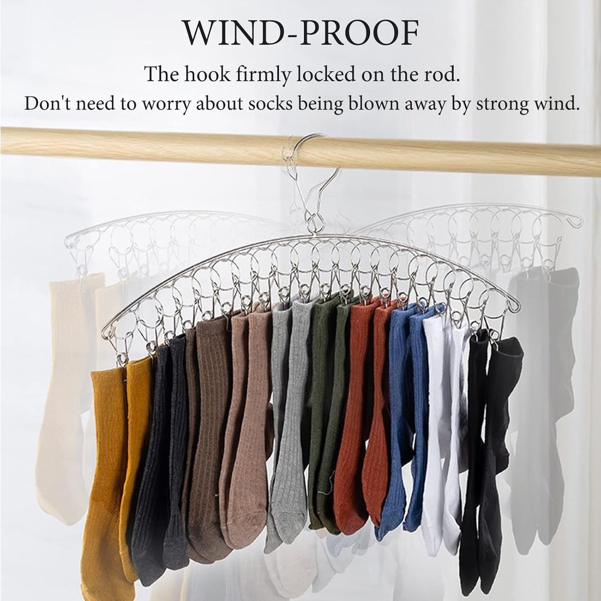 GENERICO - COLGADOR DE ROPA SECADOR COLGANTE DE 20 GANCHOS CLIPS