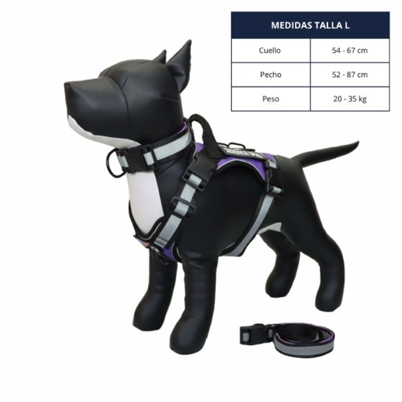 GENERICO - COLLAR Y PECHERA TALLA L TÁCTICA REFORZADA PARA PERRO
