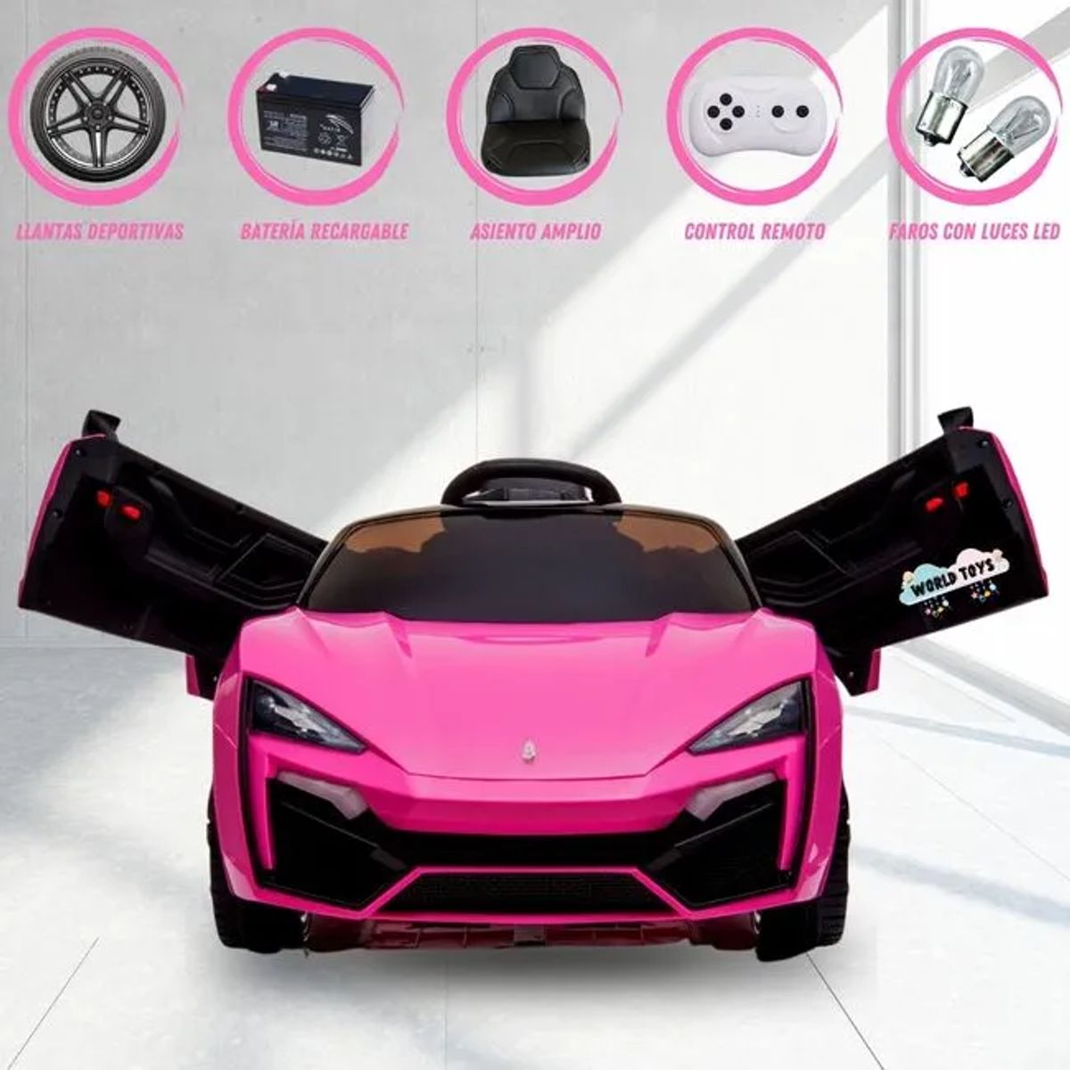 GENERICO - Carro a Batería Para Niños MURCIELAGO con Control Remoto