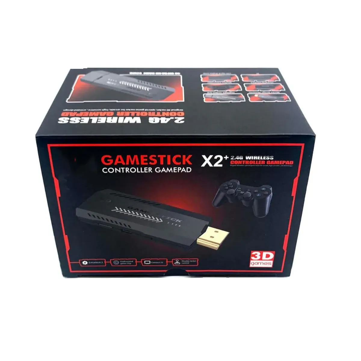PREMIUM - Consola de juegos X2 mando inalámbrico recargable 64G 37000 juegos