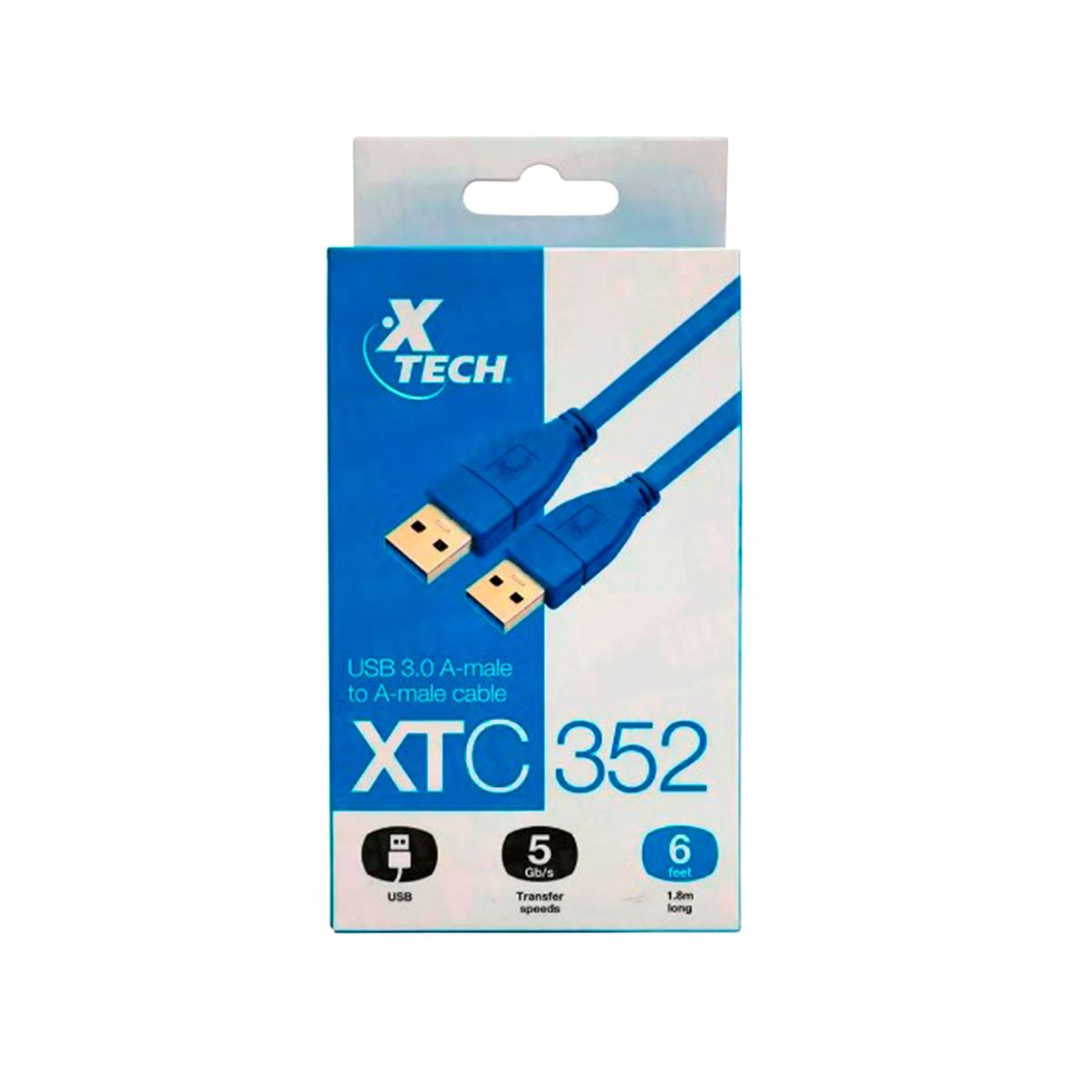 XTECH - CABLE XTECH USB 30 A MACHO A USB A MACHO 18MTS PN XTC-352