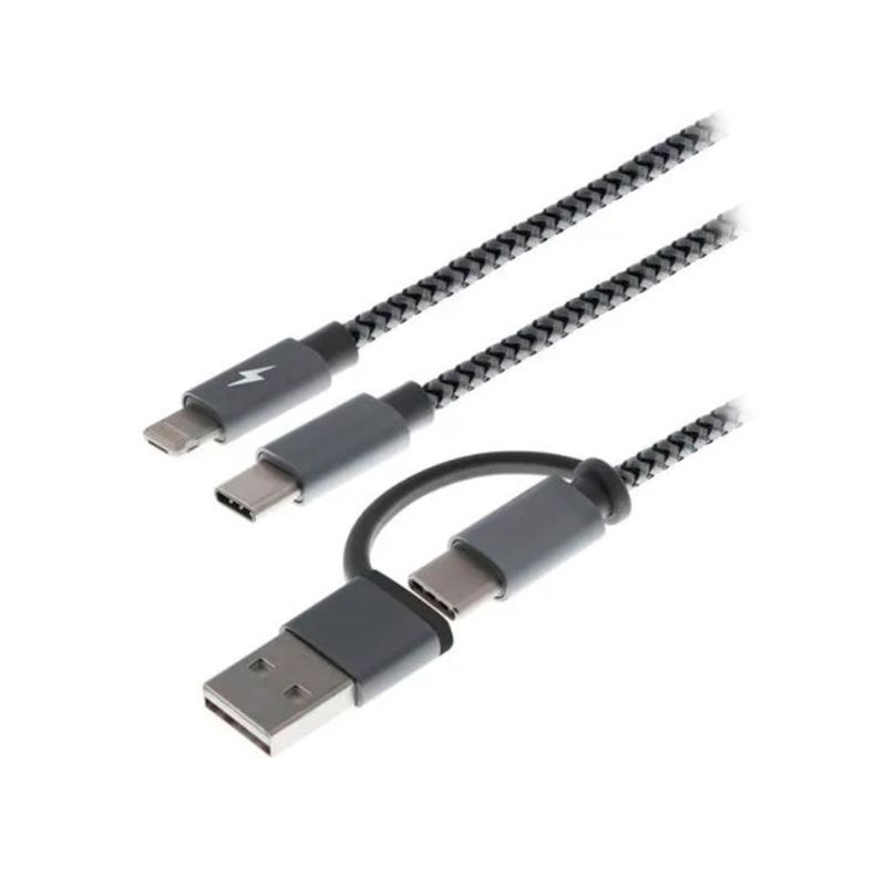 XTECH - CABLE MULTIFUNCIONAL PARA CARGA 5 EN 1 12 MTS PN XTC-560