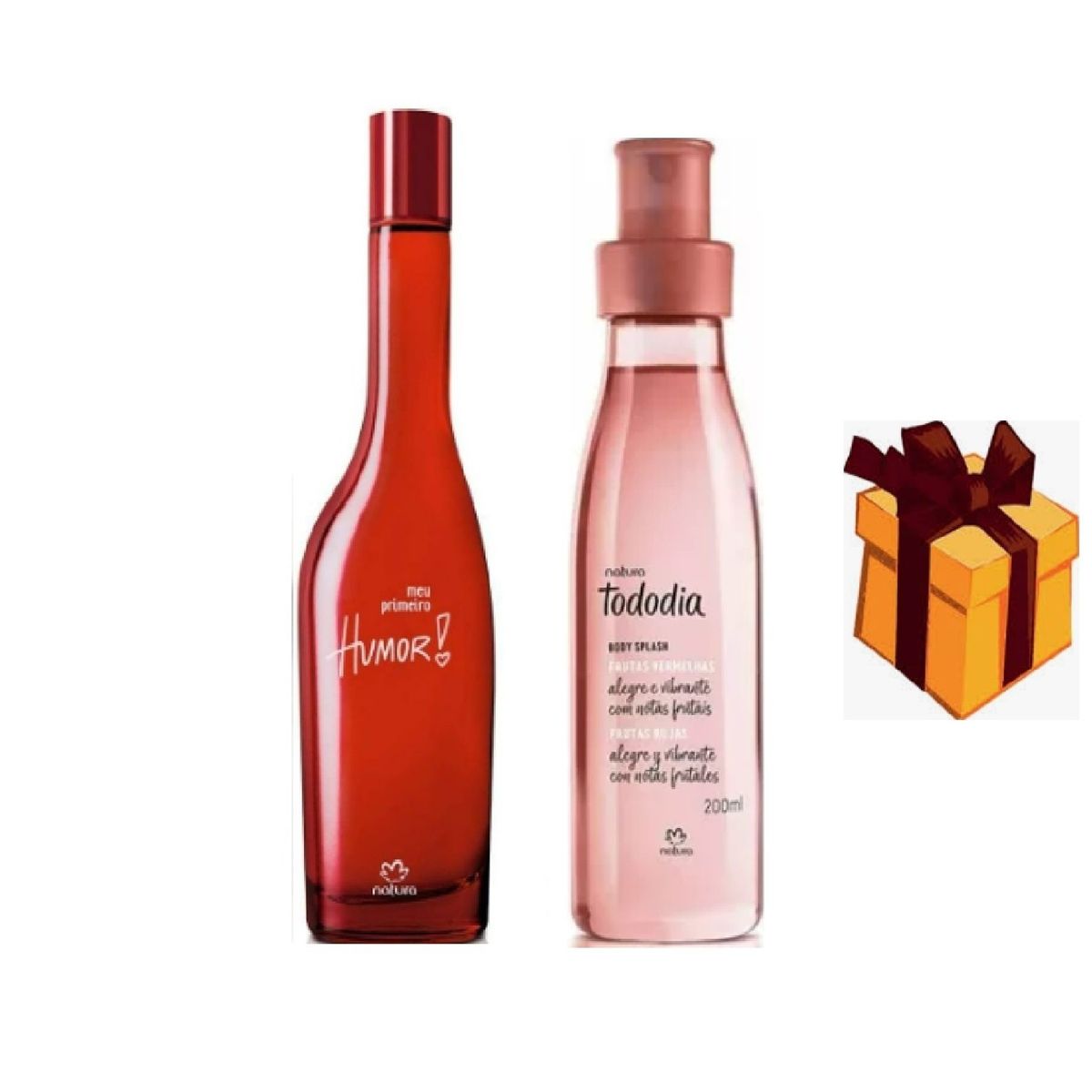 NATURA - Humor Primeiro 75ml+ body splash frutos rojos 200ml + regalo