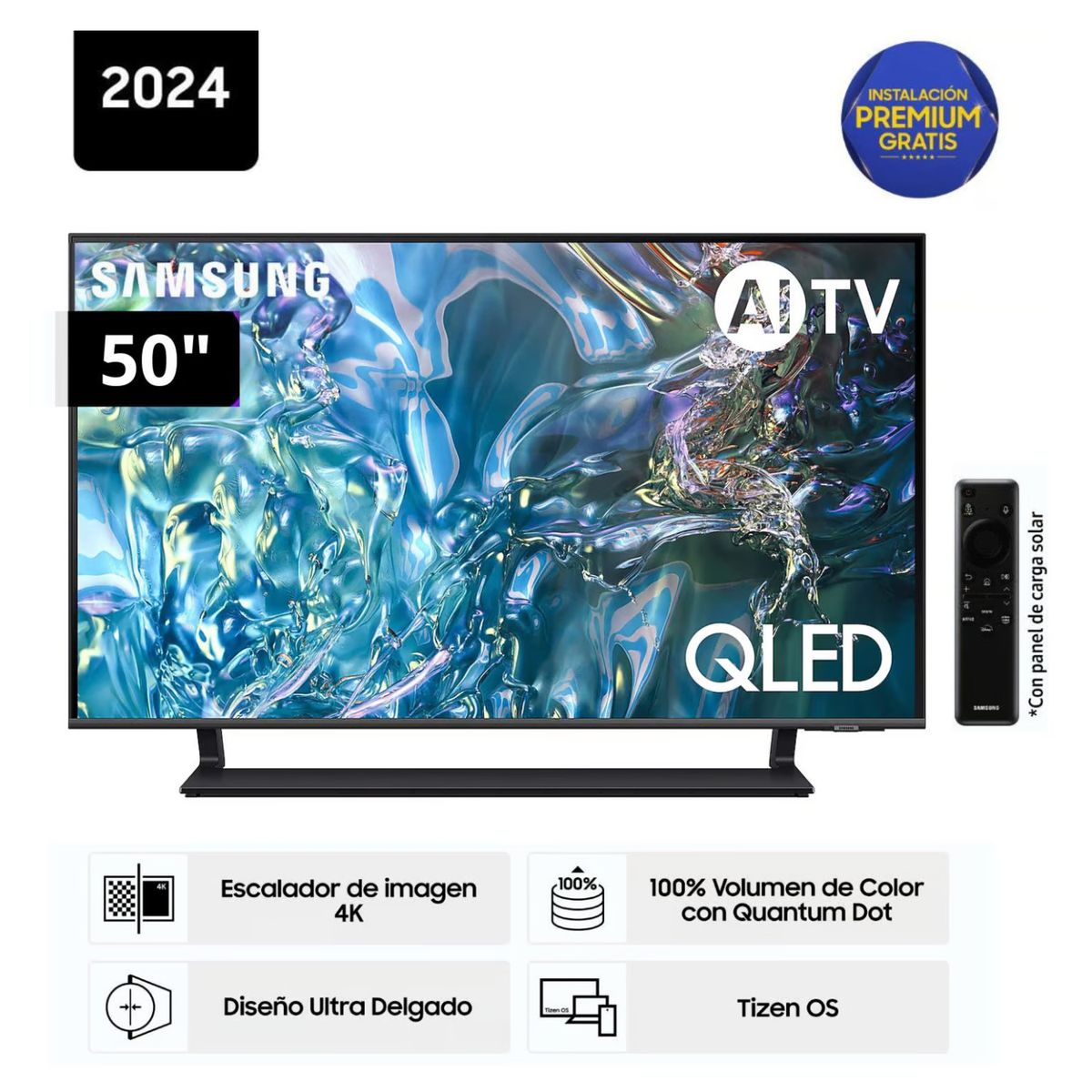 SAMSUNG - Televisor Samsung QLED Tizen OS Smart Tv 50" 4K 50Q65D - Nuevo 2024