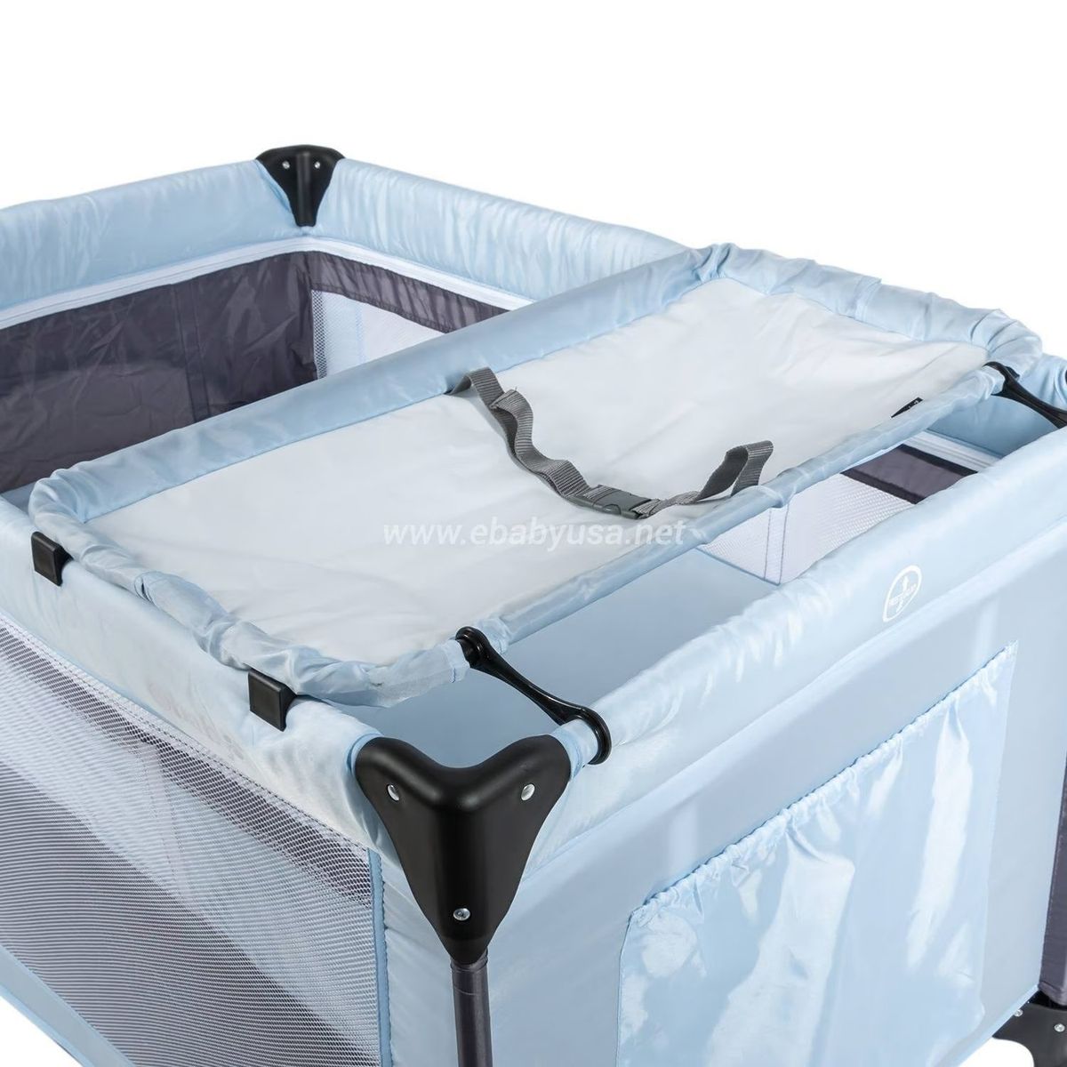 EBABY - Cuna Corral Ebaby Happy Dream Celeste-Colchón y Bañera