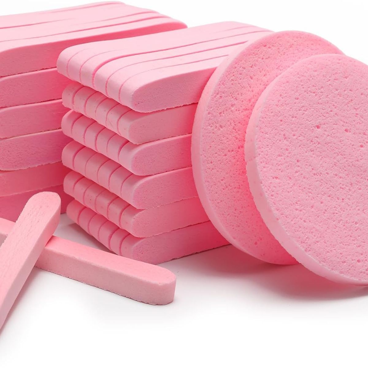 GENERICO - Esponja Comprimida Limpieza Rosada, Desmaquillante 12 Und