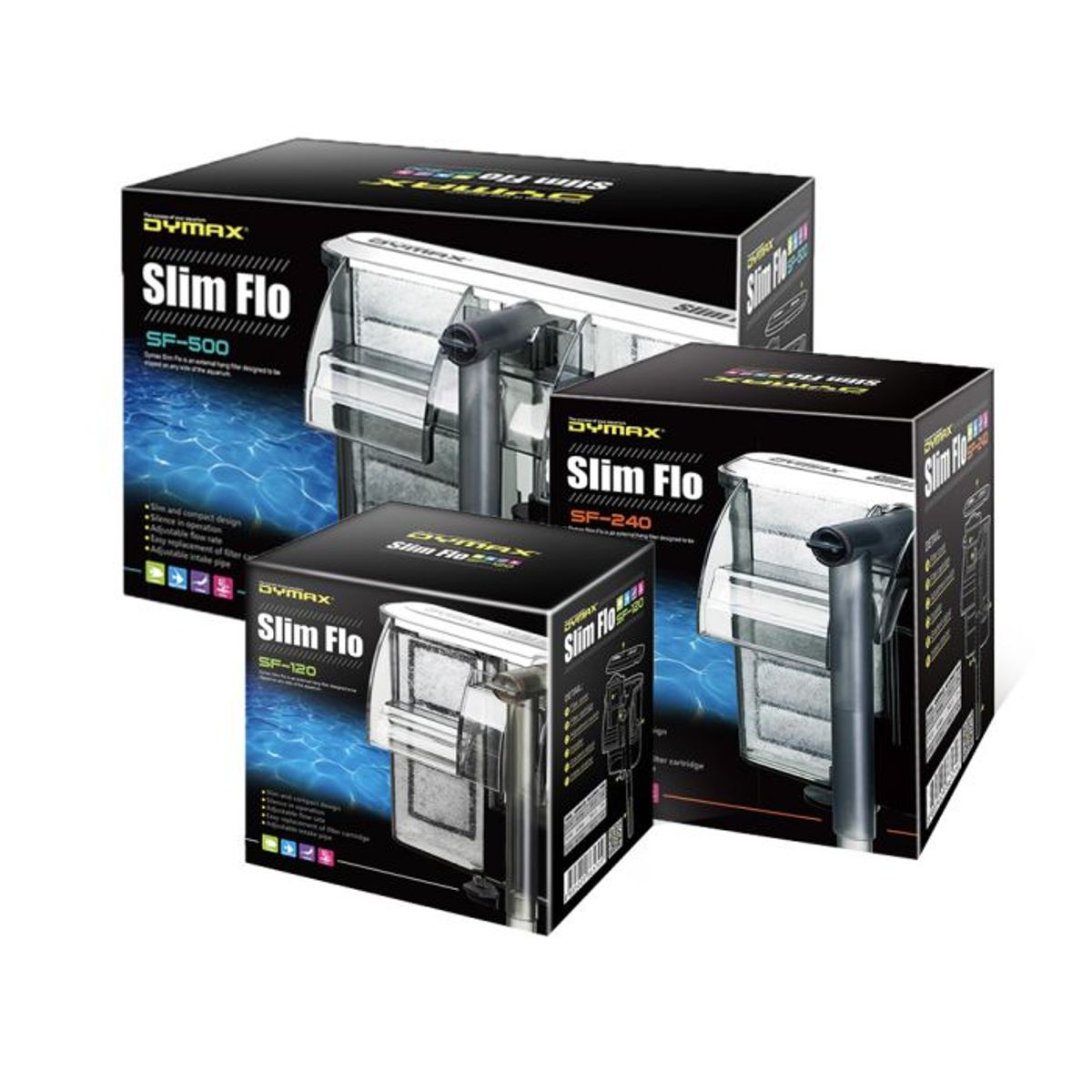 DYMO - FILTRO MOCHILA ACUARIO PECERA SLIM DELUXE DYMAX 480 L/H