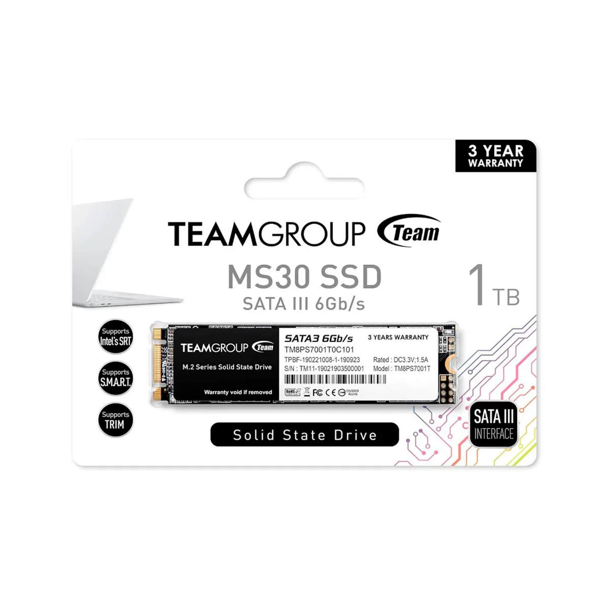 TEAMGROUP - UNIDAD EN ESTADO SOLIDO TEAMGROUP 1TB MS30 M2 PN SSD1TTGMS30M2S3