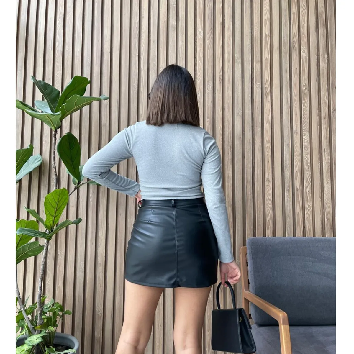 ALLEZ COLLECTION - Falda Short Cuerina para mujer Iriana