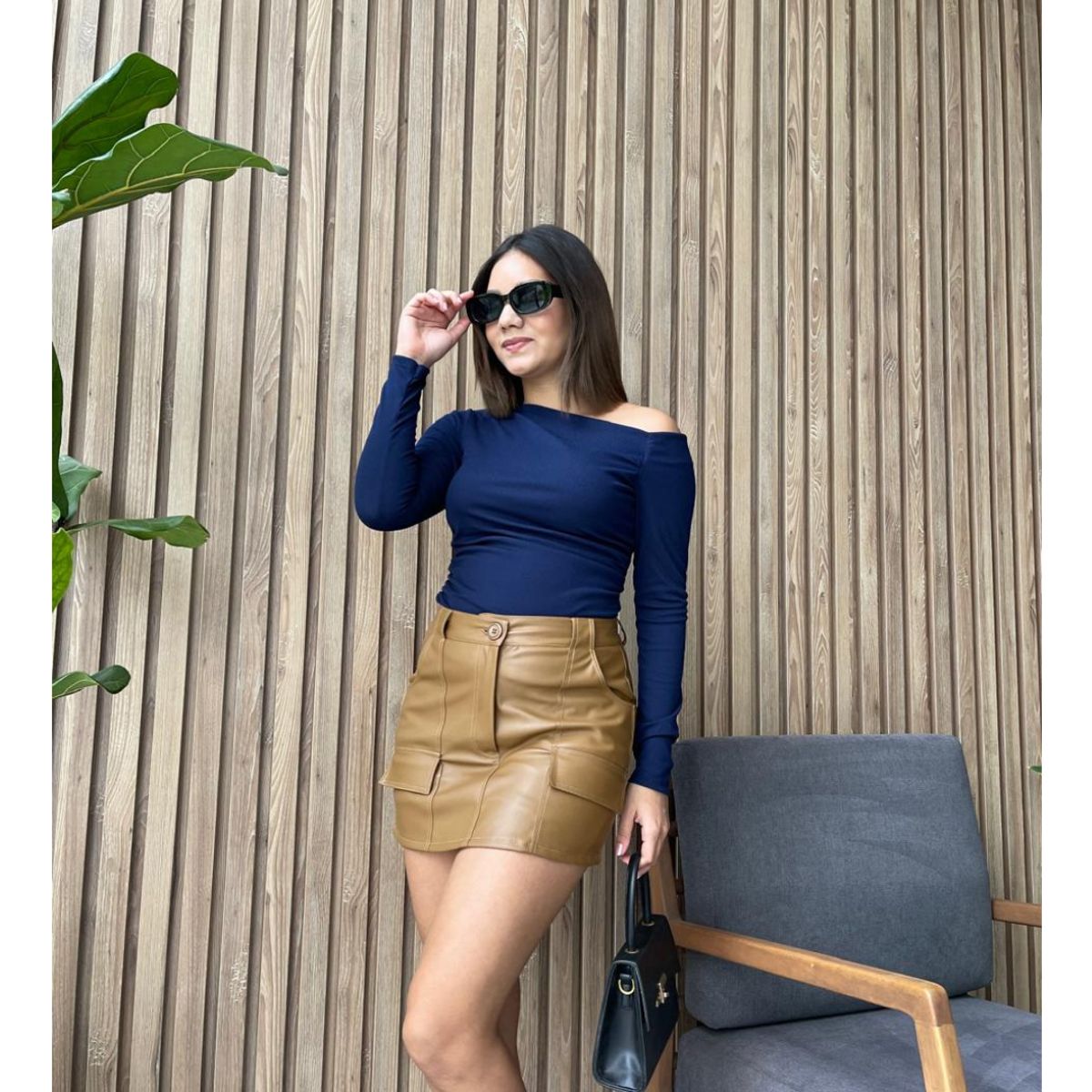 ALLEZ COLLECTION - Falda Short Cuerina para mujer Iriana