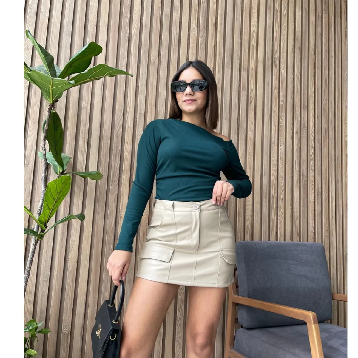 ALLEZ COLLECTION - Falda Short Cuerina para mujer Iriana