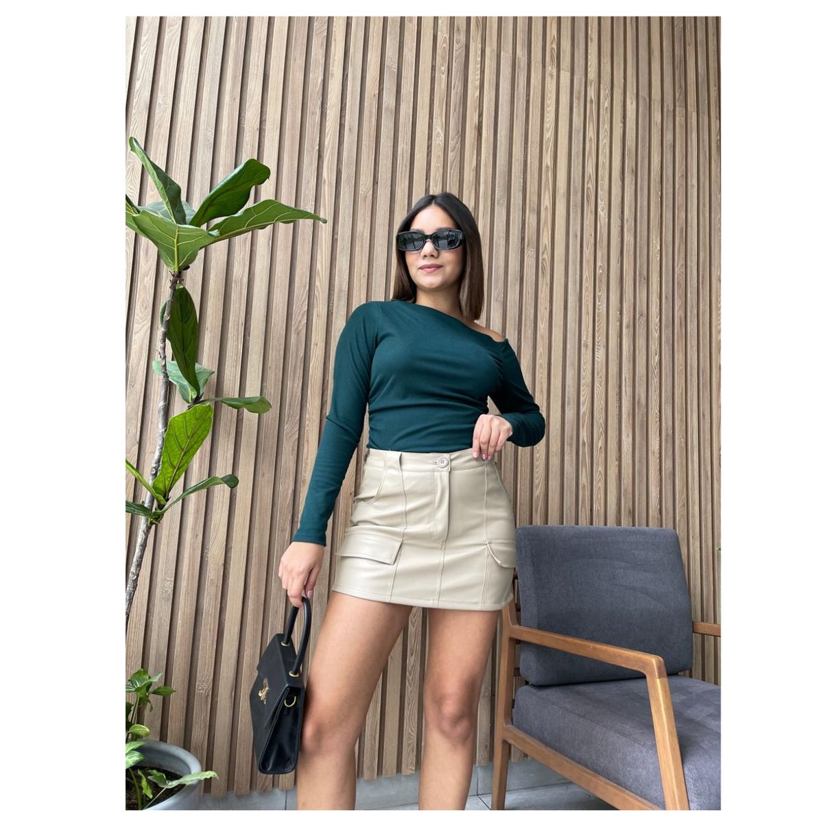 ALLEZ COLLECTION - Falda Short Cuerina para mujer Iriana