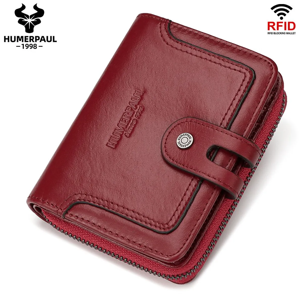 GENERICO - Billetera de Cuero Vacuno BP948M con RFID