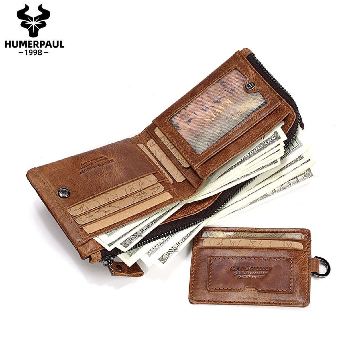 GENERICO - Billetera de cuero vacuno Kavis KA038S - Hombre