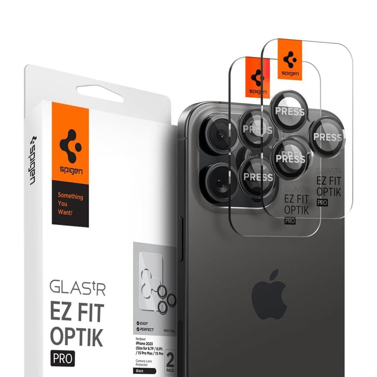 SPIGEN - Mica Lente iPhone 16 Pro Max 16 Pro Spigen 2 Pack - Importado USA