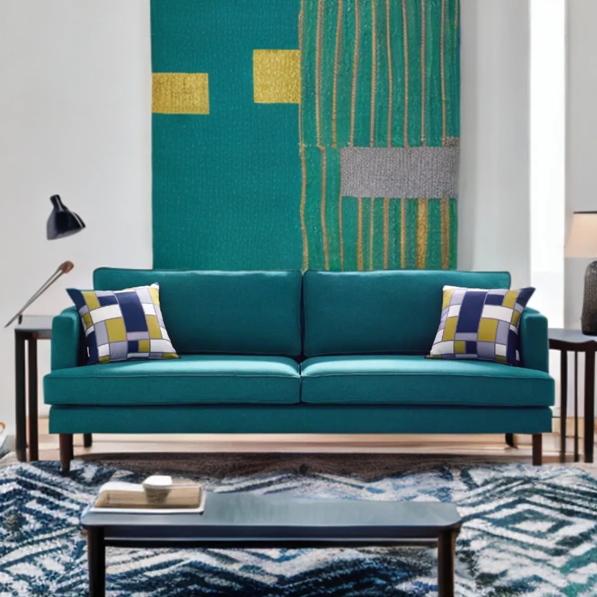 SHEGOSE - SG SOFA 3 CUERPOS MENDY VERDE OSCURO