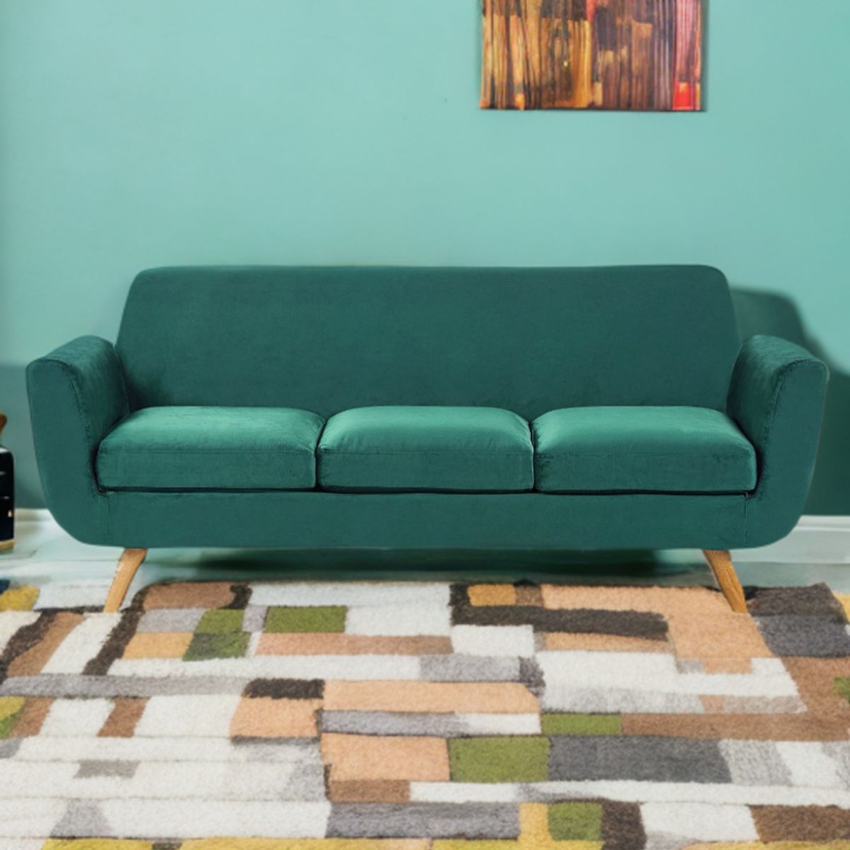 SHEGOSE - SG SOFA 3 CUERPOS BENZ VERDE OSCURO