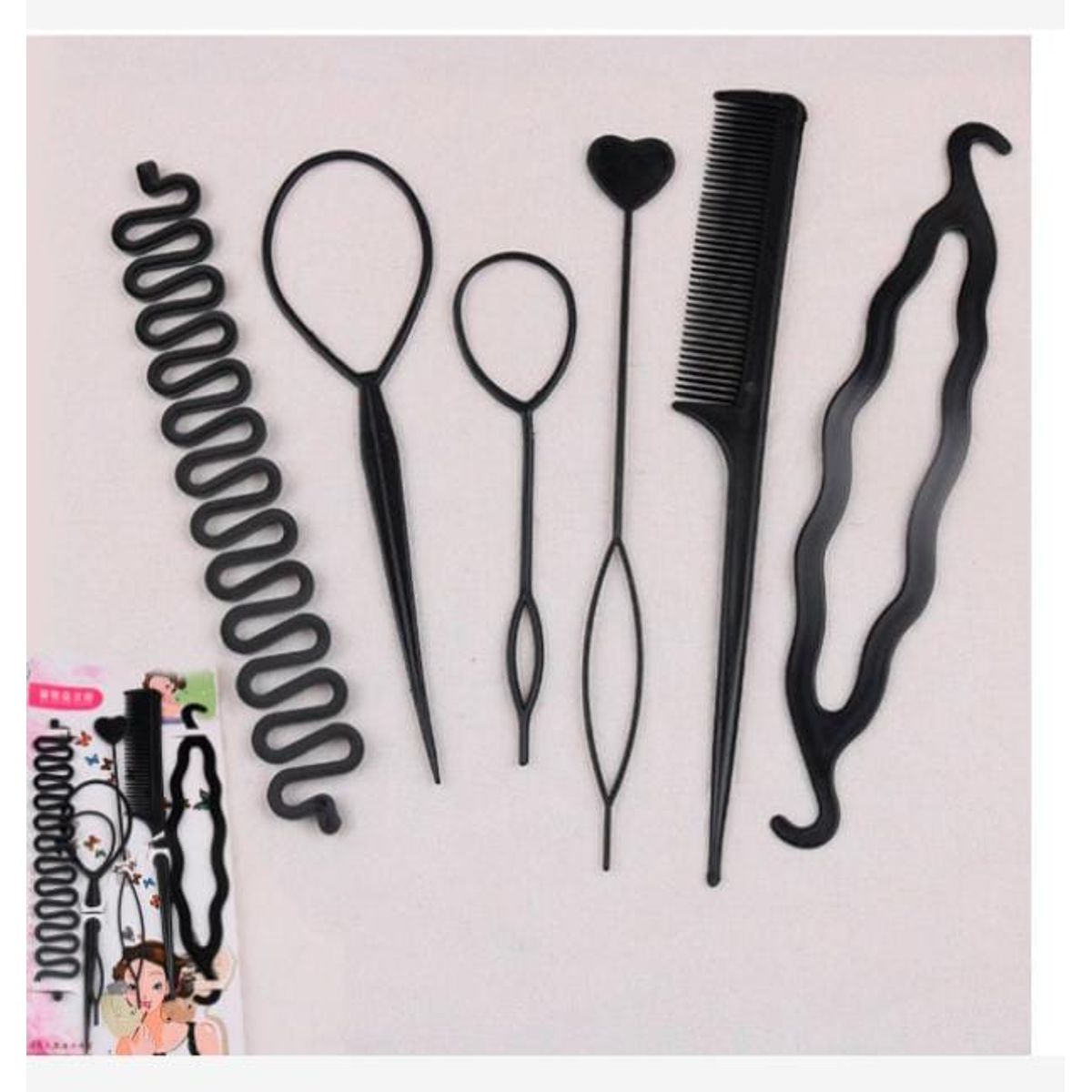 GENERICO - Set de Peinados y Trenzas en negro