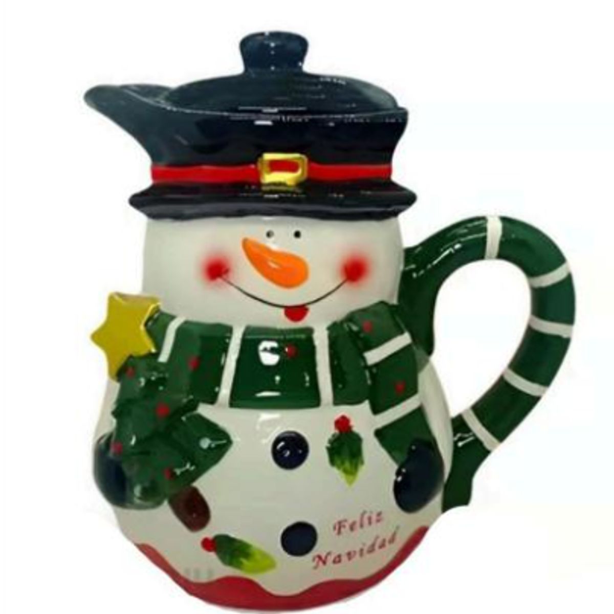 GENERICO - Jarra Navideña con diseño Muñeco de Nieve