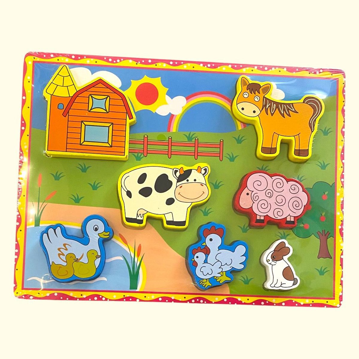 GENERICO - Rompecabezas de Madera de Animales de la Granja 6